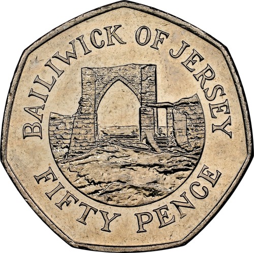 Jersey 50p coin - jersey, of