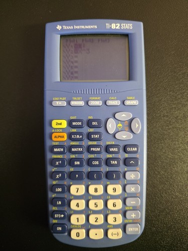 Texas instruments stats - ti-82,