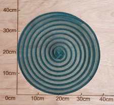 dark green large DIY crinoline straw fascinator craft base disc wedding hat