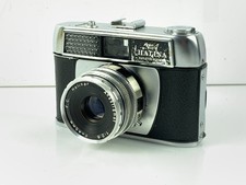 Halina Paulette Electric Vintage 35mm Camera /w Anastigmat 45mm f2.8 Lens + Case