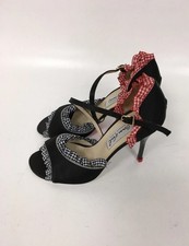 Comme il Faut Argentine Tango dance shoes 5(38) Red Gingham Frills Black Colour 