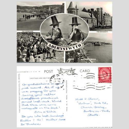Vintage postcard aberystwyth - postcard,