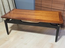 Vintage G Plan Tola and Black Librenza Coffee Table Mid Century Modern