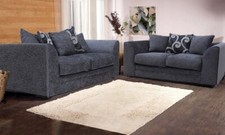 Zina CHENILLE FABRIC SOFA GREY