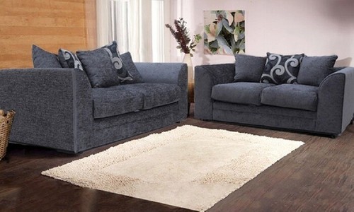 Zina chenille fabric - sofa, grey