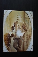 Military Photo Print Sergeant holding Swagger Stick