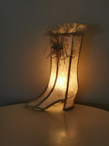 Unusual vintage boot lamp - vintage,