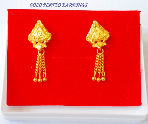 22ct stud gold plated - plated, earrings