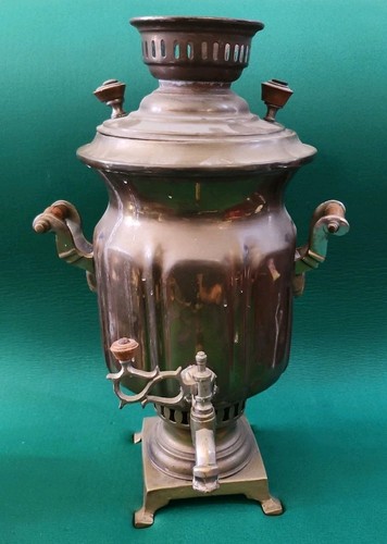 Antique brass samovar - samovar, tea
