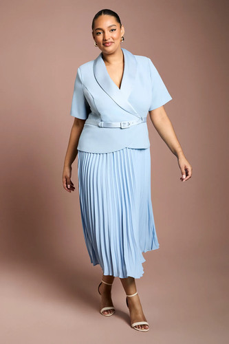 Coast powder blue midi dress - powder,