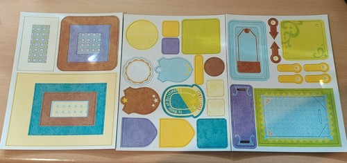 Chipboard die cut sheets - 3, a5