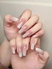 FALSE FAKE NAILS MEDIUM COFFIN