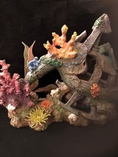 Large aquarium decoration, approx 12 inches wide x 9.5 inches tall