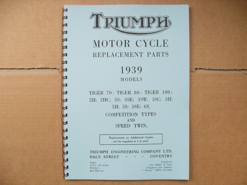 Triumph parts book 1939 - parts,
