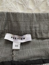 Black & White Prince Of Wales Check Smart Trousers Straight Leg