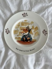 Basil Brush “ For Prime Minister” Plate - No Chips, Scratches Or Repairs