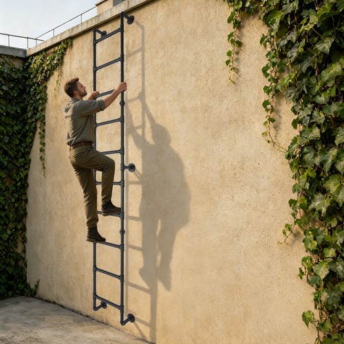 10ft wall mounted ladder - 10ft,