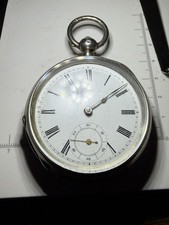 Silver Case 1890’s Pocket Watch Possible Elgin,  0,935 Silver, Needs A Brake