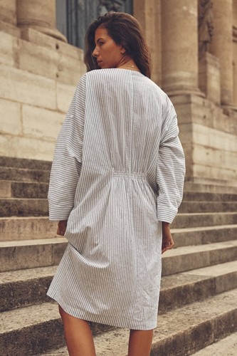 Zara blue white striped cotton - blue/white,