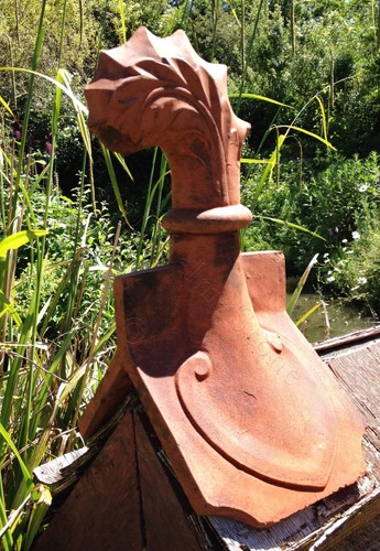 Curved leaf roof finial - , 90°