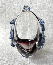 Murano style art glass basket