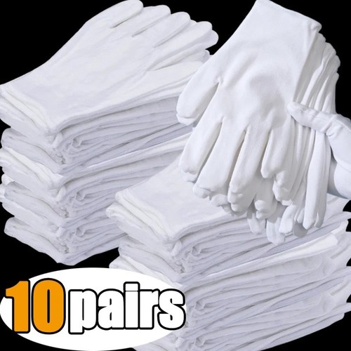 Ceremonial white dress gloves - white,