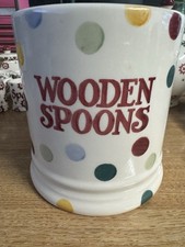 Emma Bridgewater Polka Dots WOODEN SPOONS / Utensils Pot Ceramic