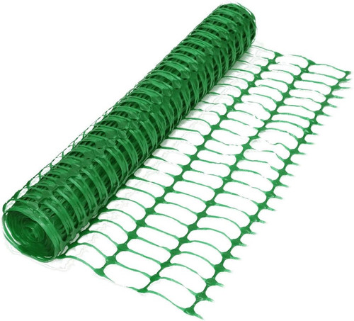 Green plastic barrier - plastic, mesh