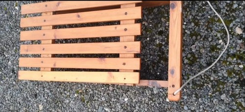Vintage solid wood sledge - wood, for