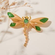 Alana Stewart Enamel and Crystal Dragonfly Brooch.