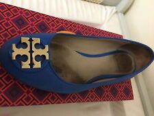 Tory Burch Flat Ballet Pumps Royal blue, Leather UK 5