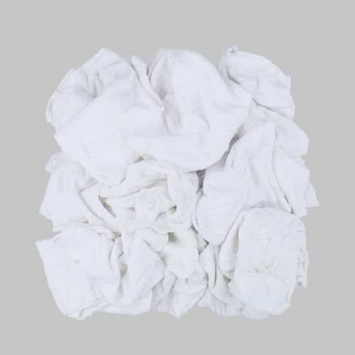 White towelling bag - towelling,