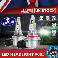 2X 9005 HB3 H10 LED Headlight Bulbs Kit Car Canbus Error Free High/Lo Beam 6000K