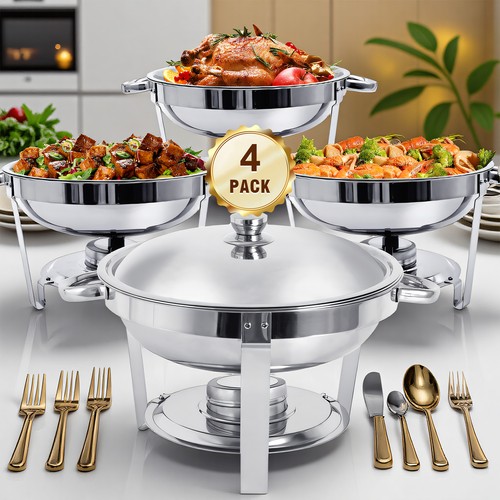 4pc stainless steel chafing - 5l,
