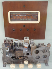 1950's HMV 1609 Radiogram Radio Tuner Amplifier and Front Panel (parts)