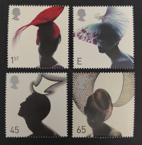 2001 mnh fashion hats stamp - gb,