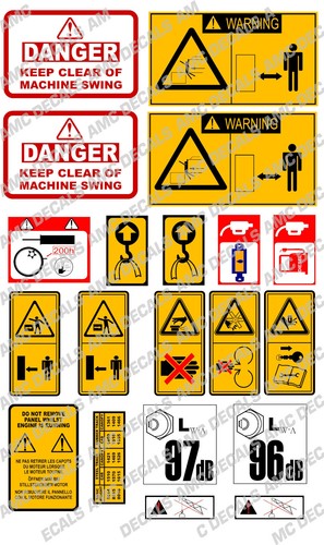 Jcb mini digger - jcb, warning