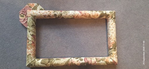 Floral fabric embroidery - embroidery, frame