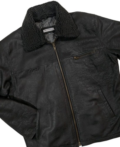 Vintage mens real leather - real,