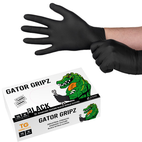 Black tough glove gator - tough, gripz