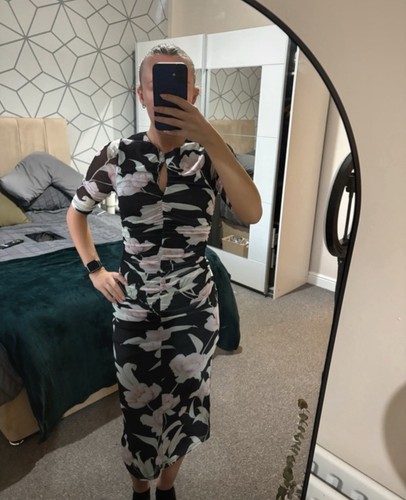 Lipsy london black - floral, mesh
