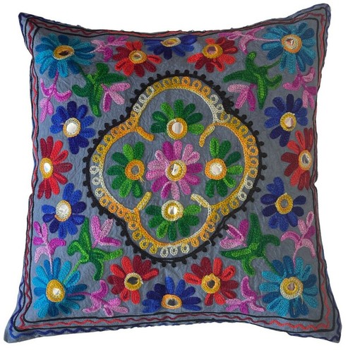 Indian cushion covers suzani - cushion,