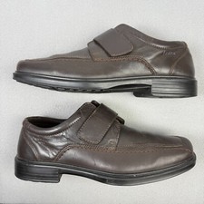 Hotter Shoes Mens UK 8.5 Brown Major STD Touch Fasten Leather Adjustable Casual