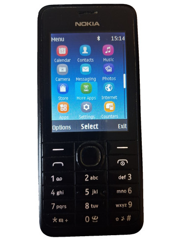 Nokia 301 black locked - black,