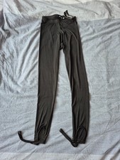 NEW Black Boohoo Basics Leggings with Foot Straps Stirrup Leggings - UK8