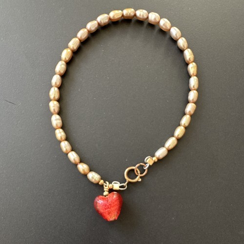 Pearl bracelet with murano - with,