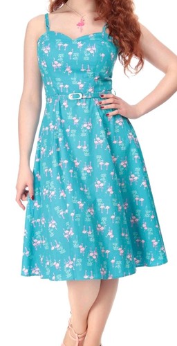 Flamingo print fit - print, flare