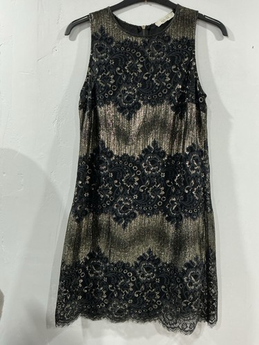 Ladies black gold oasis - black/gold, lace