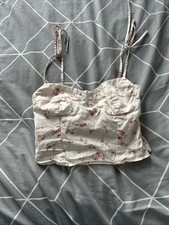 Berska Pink Rose Scrappy Crop Top Size Extra Small