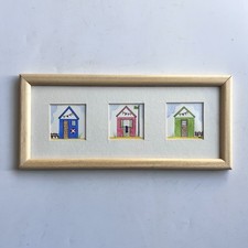Framed Watercolour Beach Hut